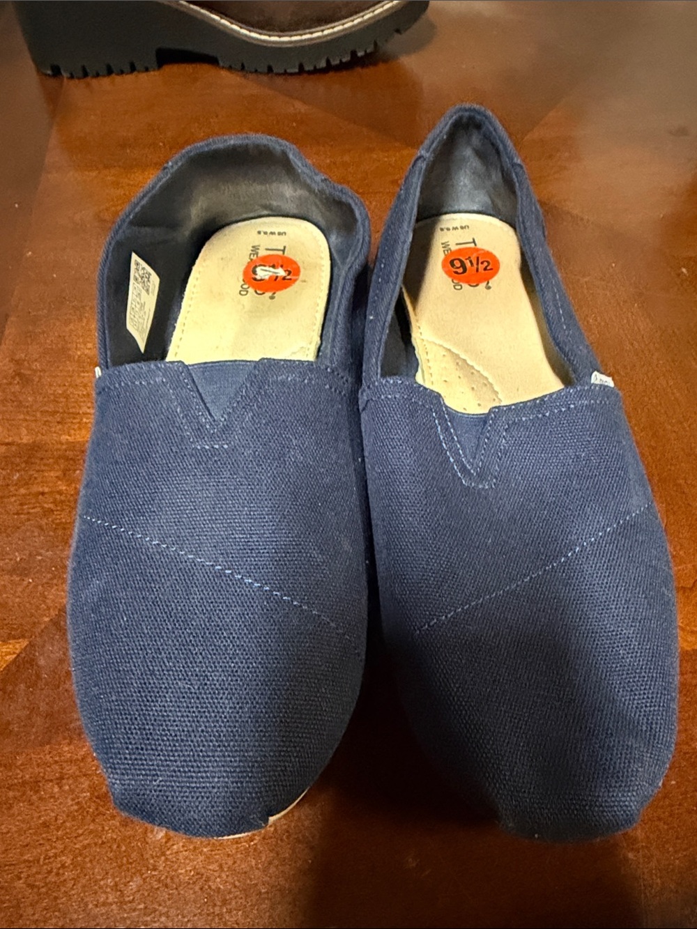 Women’s  Navy Canvas Slip-On Shoes